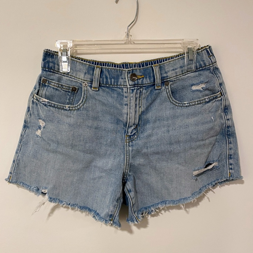 Aerie Light Blue Distressed Jean Shorts